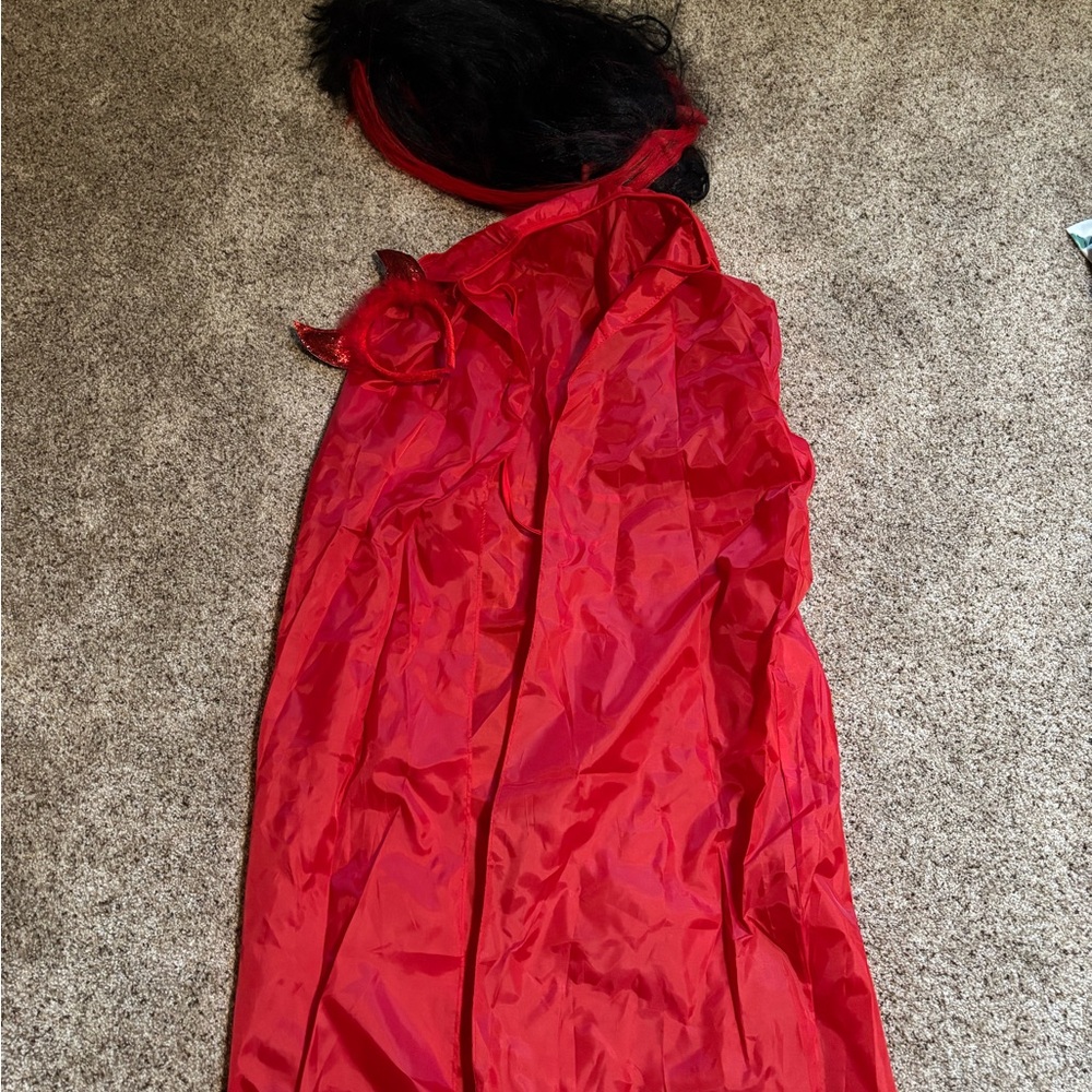 Halloween devil Costume with wig and head piece